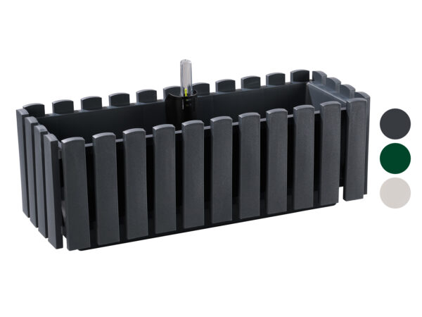 Jardinière Parkside 50cm avec Réserve d'Eau - Anthracite, Vert, Blanc