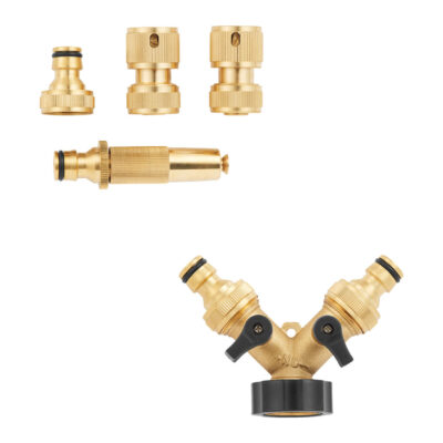 Kit d'Arrosage Parkside en Laiton : Raccords & Distributeur 2 Voies