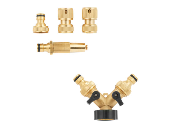 Kit d'Arrosage Parkside en Laiton : Raccords & Distributeur 2 Voies