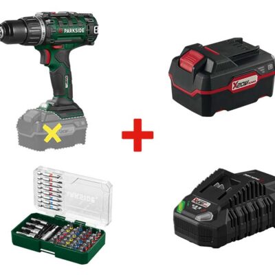 PARKSIDE® Perceuse-Visseuse sans Fil 20V + Set d'Accessoires