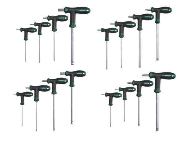 PARKSIDE® Set de 16 Clés Mâles avec Poignée en T - Hexagonales & Étoile