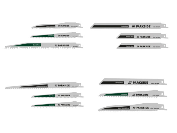 PARKSIDE® Set 3 Lames Scie Sabre PFSZ 3 B1 - Bois, Métal & Plus