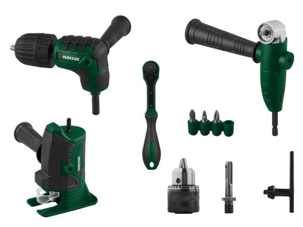 PARKSIDE® Set d'accessoires d'angle pour perceuse et visseuse