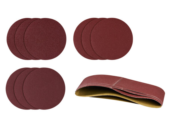 PARKSIDE Papier Abrasif pour Ponceuses Bande & Disque - 12 Pièces