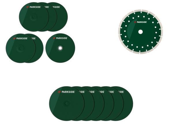 PARKSIDE® Disques à Tronçonner Ø230mm : Métal, Pierre, Inox & Diamant