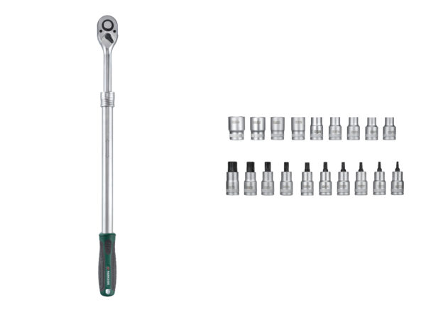 PARKSIDE® Cliquet Télescopique et Douilles 1/2" - Qualité Pro