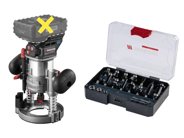 PARKSIDE PERFORMANCE Fraiseuse Multifonction Sans Fil 20V + Set d'Embouts
