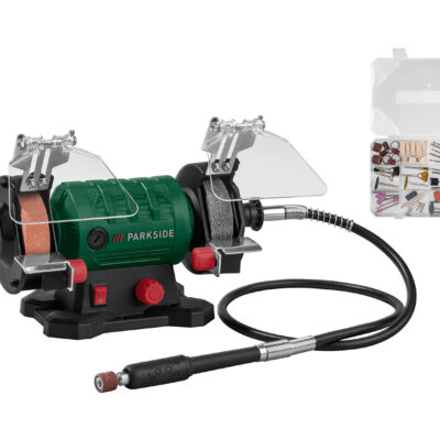 PARKSIDE Touret à Meuler Double 120W avec Arbre Flexible