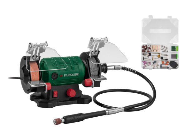 PARKSIDE Touret à Meuler Double 120W avec Arbre Flexible