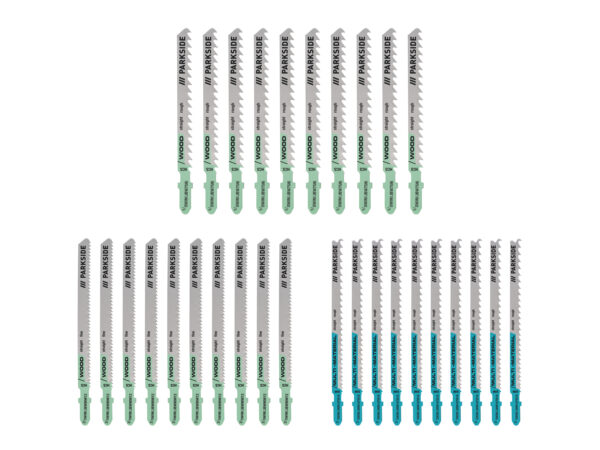 PARKSIDE® Set 30 Lames de Scie Sauteuse : Bois, Métal, Plastique