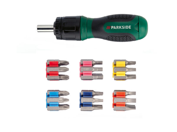 PARKSIDE® Set Tournevis à Cliquet 31 Pièces – Vissage Rapide
