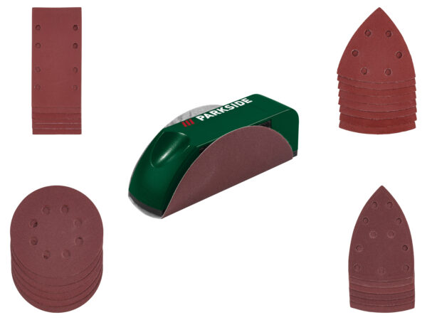 PARKSIDE® Set de Papiers Abrasifs: Bois, Multi-ponceuses & Manuels