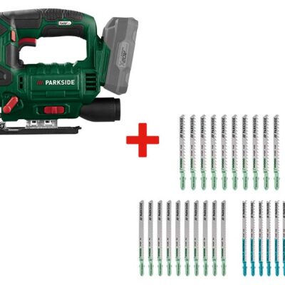 PARKSIDE Scie Sauteuse Pendulaire Sans Fil 20V + Lames