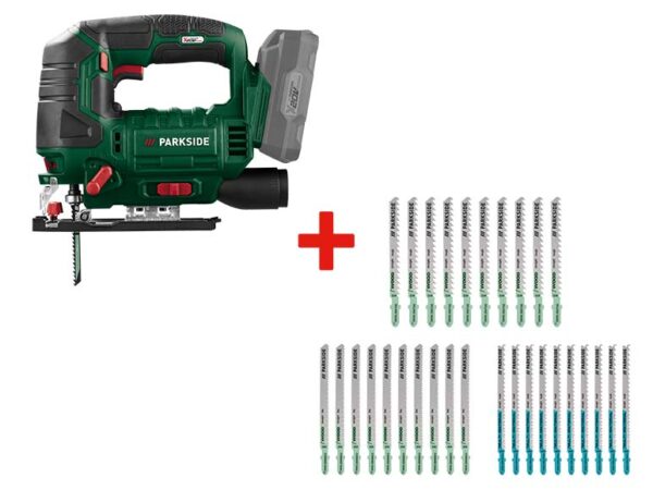 PARKSIDE Scie Sauteuse Pendulaire Sans Fil 20V + Lames