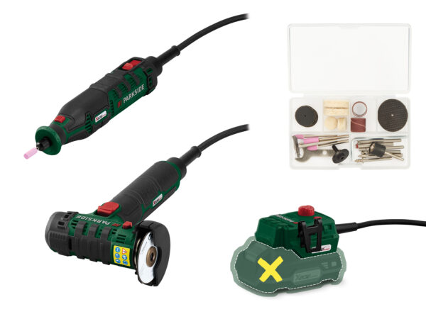PARKSIDE Set Modélisme Sans Fil 20V - Meuler, Poncer, Graver