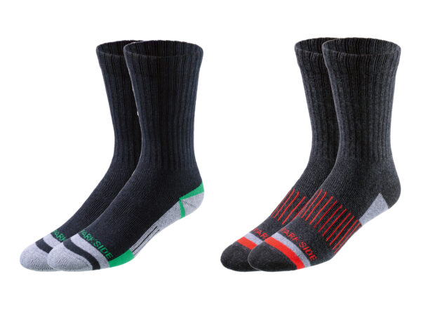 PARKSIDE® Lot de 2 Paires Chaussettes de Travail Homme Confortables