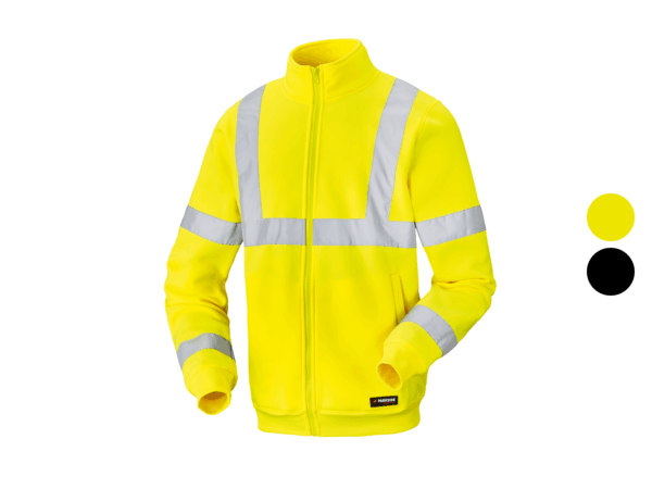 Sweat Zippé Réfléchissant Homme PARKSIDE PERFORMANCE® Haute Visibilité