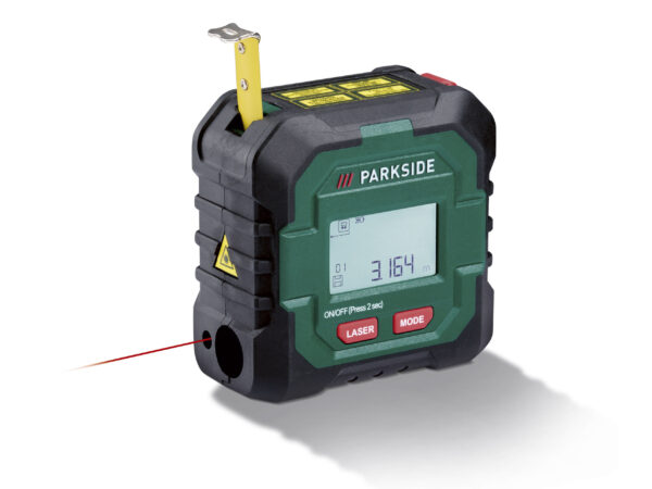 PARKSIDE Télémètre Laser 50m & Mètre Ruban Sans Fil PLMB 4 C2