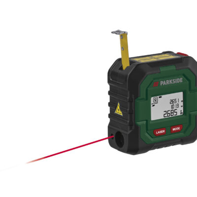 Parkside Télémètre Laser 50m avec Mètre Ruban - Mesure Précise