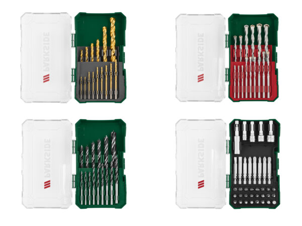 Parkside Jeu de Forets & Embouts : Bois, Pierre, Métal, Tournevis