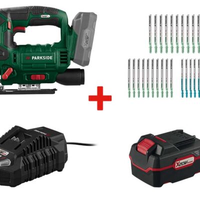 PARKSIDE Scie Sauteuse Pendulaire Sans Fil 20V + Set Complet