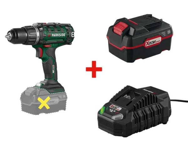 PARKSIDE® 20V Perceuse-Visseuse Sans Fil + Batterie + Chargeur