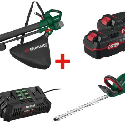 PARKSIDE Aspirateur Souffleur Broyeur 40V + Taille-Haies sans fil