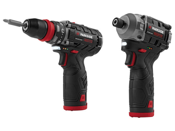 PARKSIDE PERFORMANCE® Set Perceuse-Visseuse & Visseuse à Chocs 12V