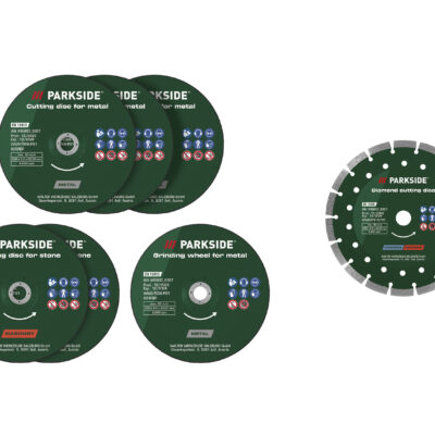 PARKSIDE Kit Disques à Tronçonner/Ébavurer/Diamant Ø 230mm